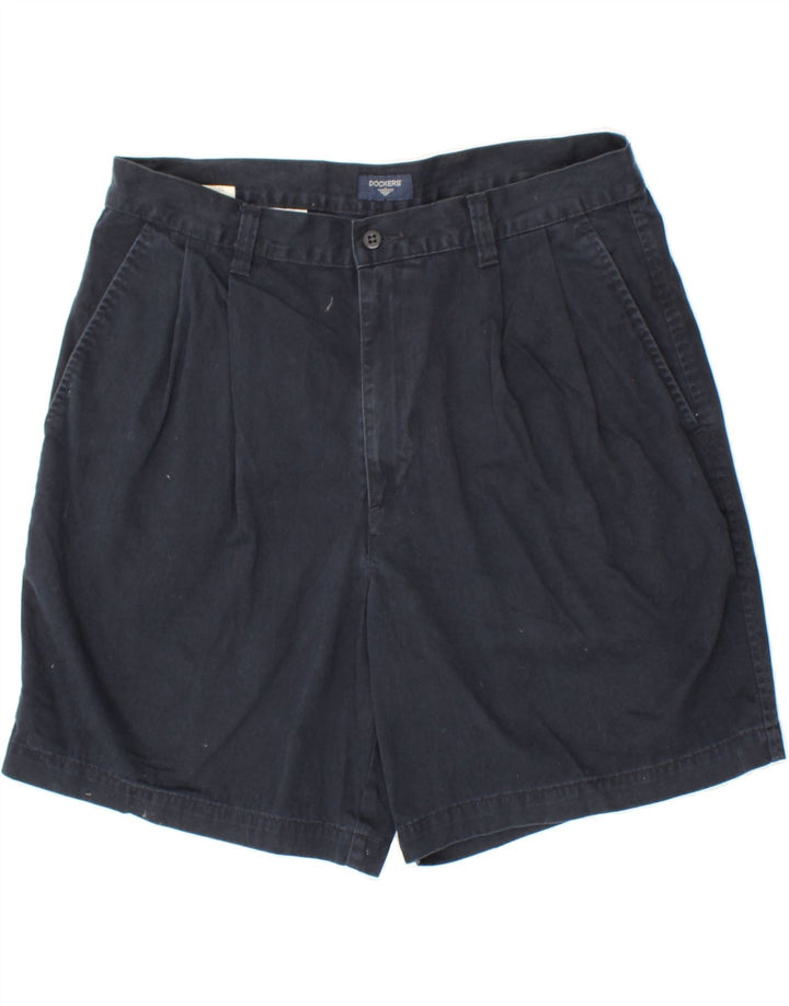 DOCKERS Mens Pegged Chino Shorts W36 Large Navy Blue Cotton Vintage Dockers and Second-Hand Dockers from Messina Hembry 
