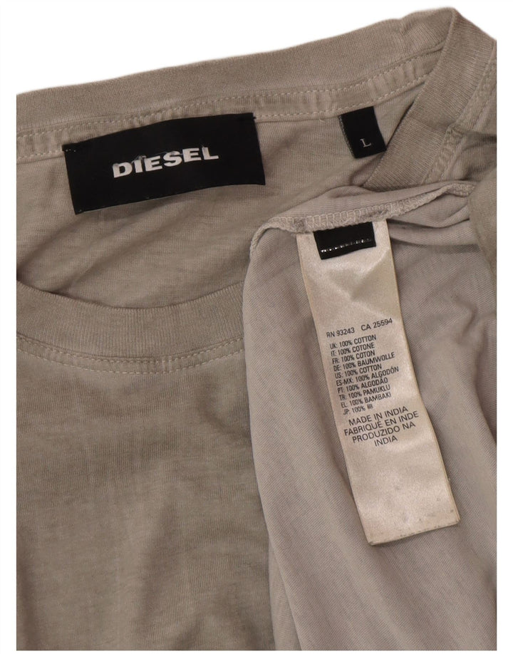 Ανδρικό T-Shirt Diesel Top μεγάλο γκρι βαμβακερό