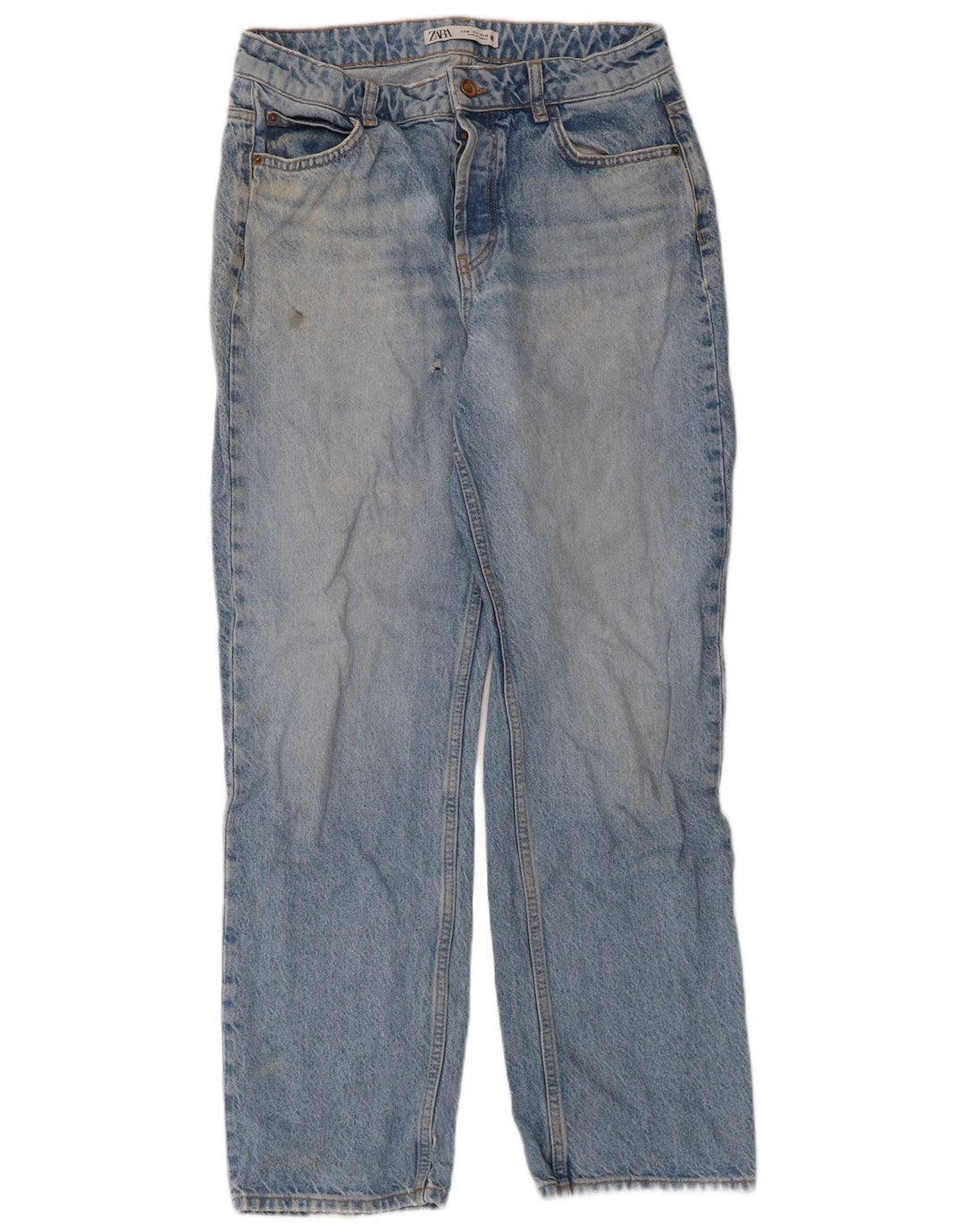Zara Γυναικείο Straight Jeans EU 38 Small W28 L28 Blue