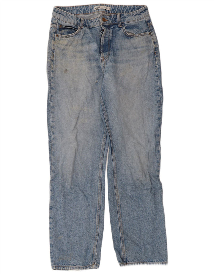 Zara Γυναικείο Straight Jeans EU 38 Small W28 L28 Blue