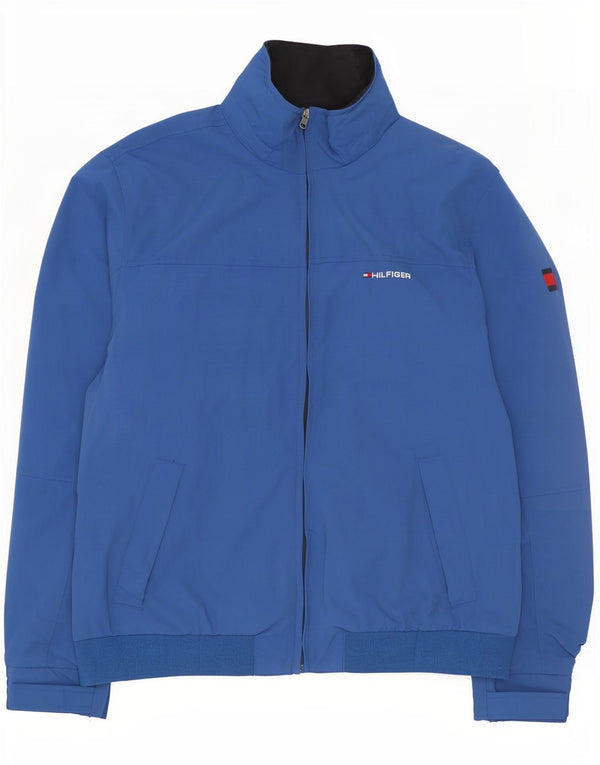 Ανδρικό μπουφάν βροχής με κουκούλα Tommy Hilfiger UK 42 XL μπλε νάιλον