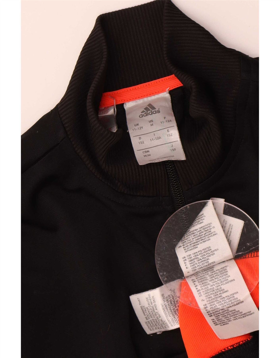Κορυφαία φόρμα Adidas Boys 11-12 ετών Μαύρο Colourblock Polyester
