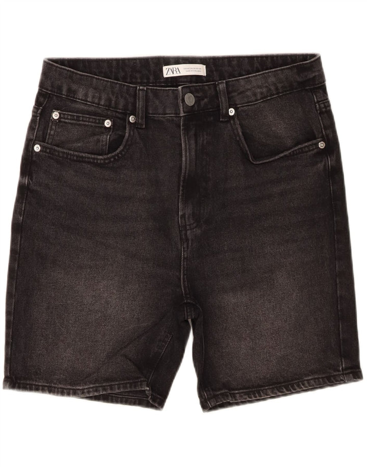 ZARA Mens Denim Shorts EU 42 Large W32  Black Cotton Vintage Zara and Second-Hand Zara from Messina Hembry 