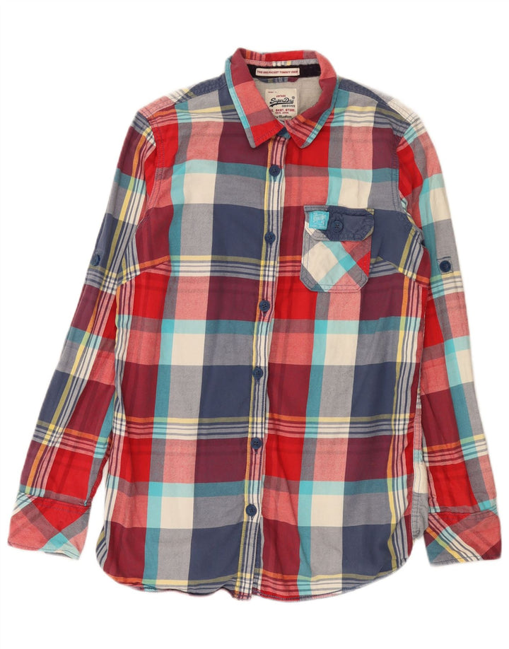 Superdry Γυναικείο Φανελένιο Πουκάμισο UK 14 Μεσαίο πολύχρωμο βαμβακερό καρό