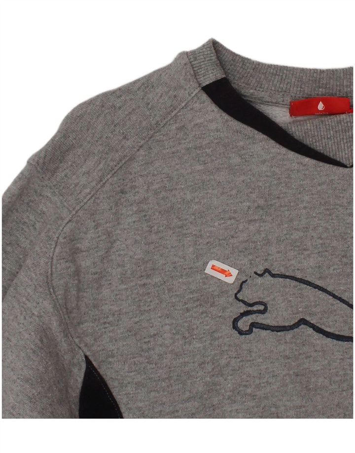 Γραφικό φούτερ NIKE Boys Jumper 9-10 ετών Γκρι χρώματος βαμβακερό