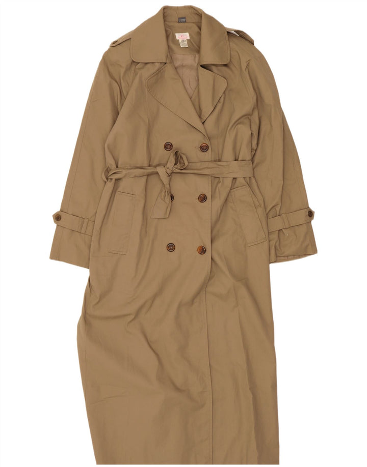 Vintage Γυναικεία Longline Oversized καμπαρντίνα IT 40 Small Beige Polyester