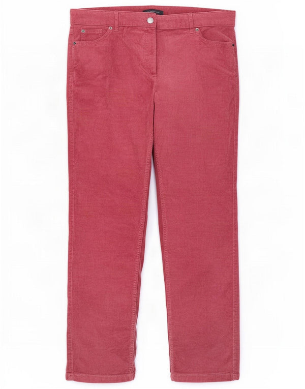 Γυναικεία κοτλέ παντελόνια Marks & Spencer UK 14 Large W32 L30 Burgundy