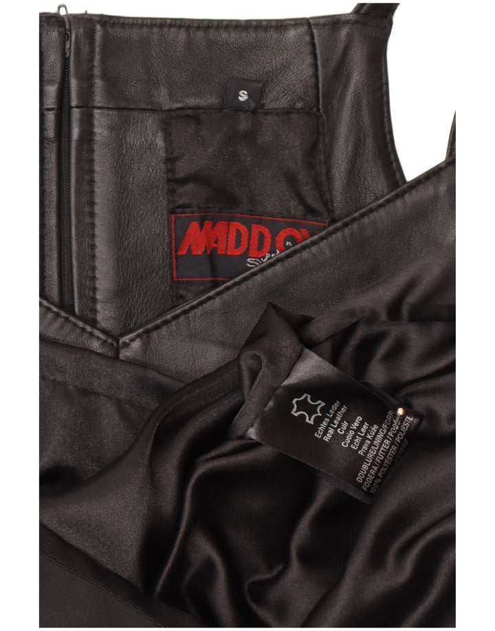 Γυναικείο αμάνικο δερμάτινο φόρεμα MADDOX UK 10 Small Black Leather