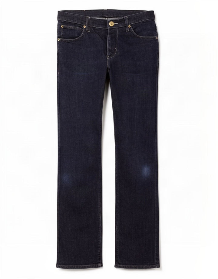 Lee Womens Powell Straight Jeans W32 L34 Navy Blue Cotton