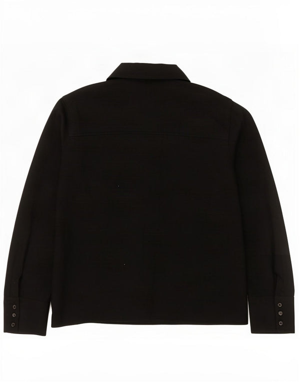 Marks & Spencer Womens Oversized Cardigan Sweater UK 14 Large Black Viscose