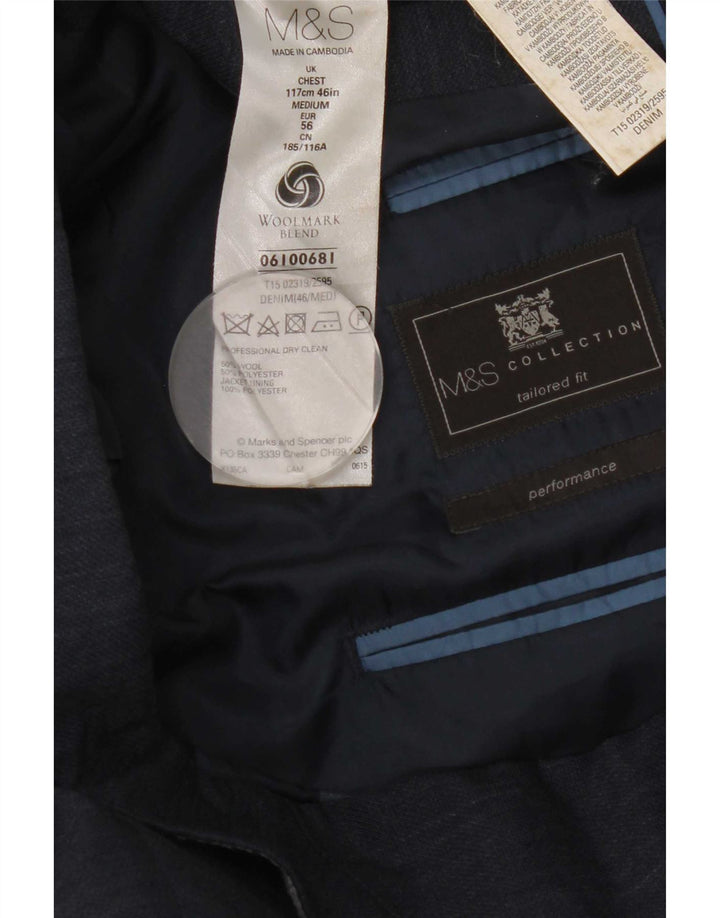 Marks & Spencer Ανδρικό σακάκι σακάκι με 2 κουμπιά UK 46 XL Navy Blue