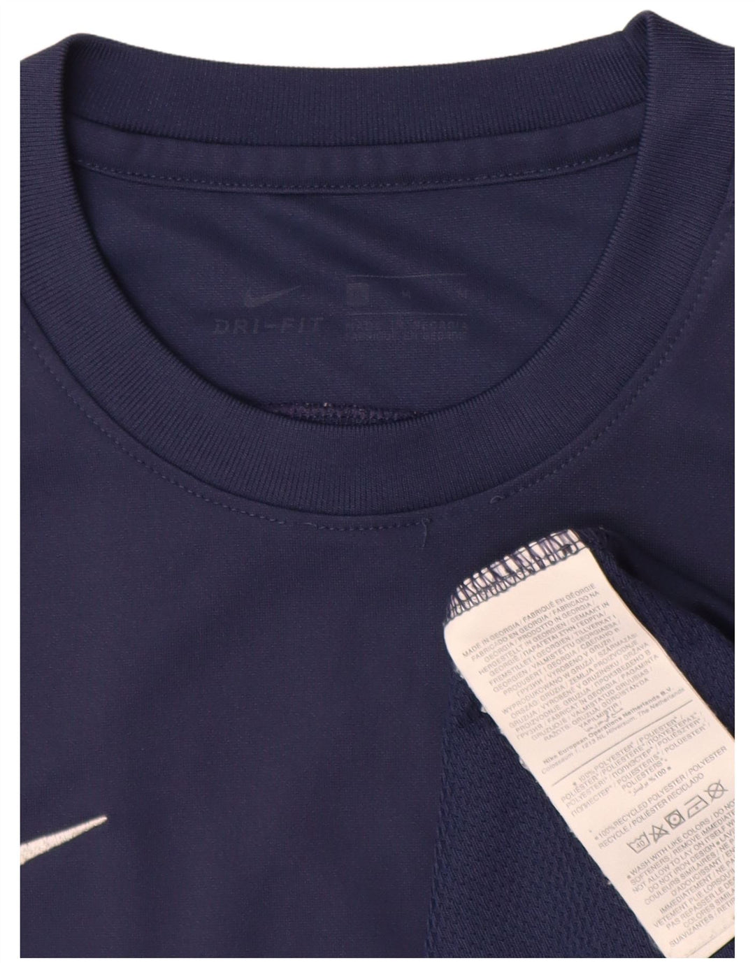 Ανδρικό μπλουζάκι Nike Dri Fit Τοπ μεσαίου μπλε πολυεστέρα