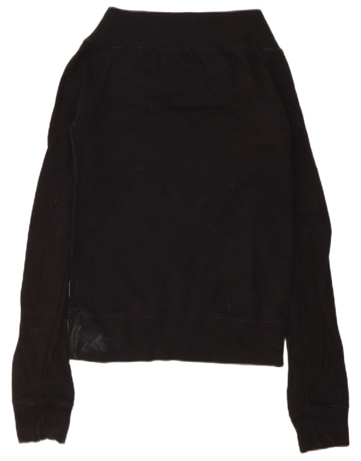 Fiorucci Γυναικείο Φούτερ γραφικό Jumper UK 10 Small μαύρο βαμβακερό