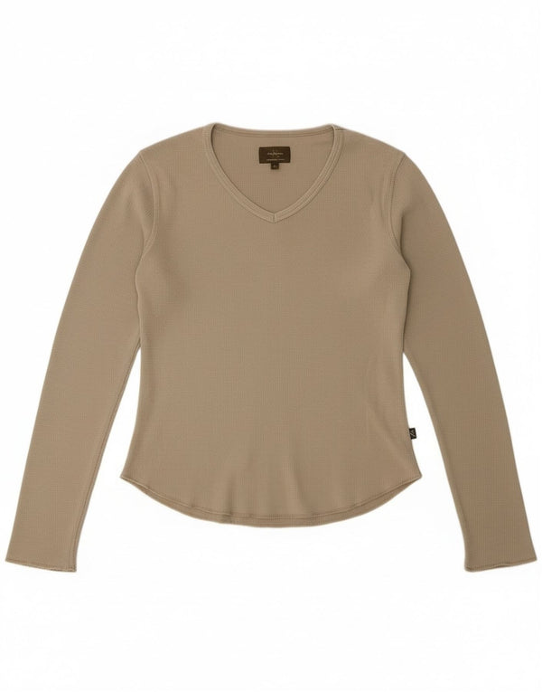 Γυναικείο τοπ Calvin Klein μακρυμάνικο UK 14 μεσαίο πράσινο βαμβακερό