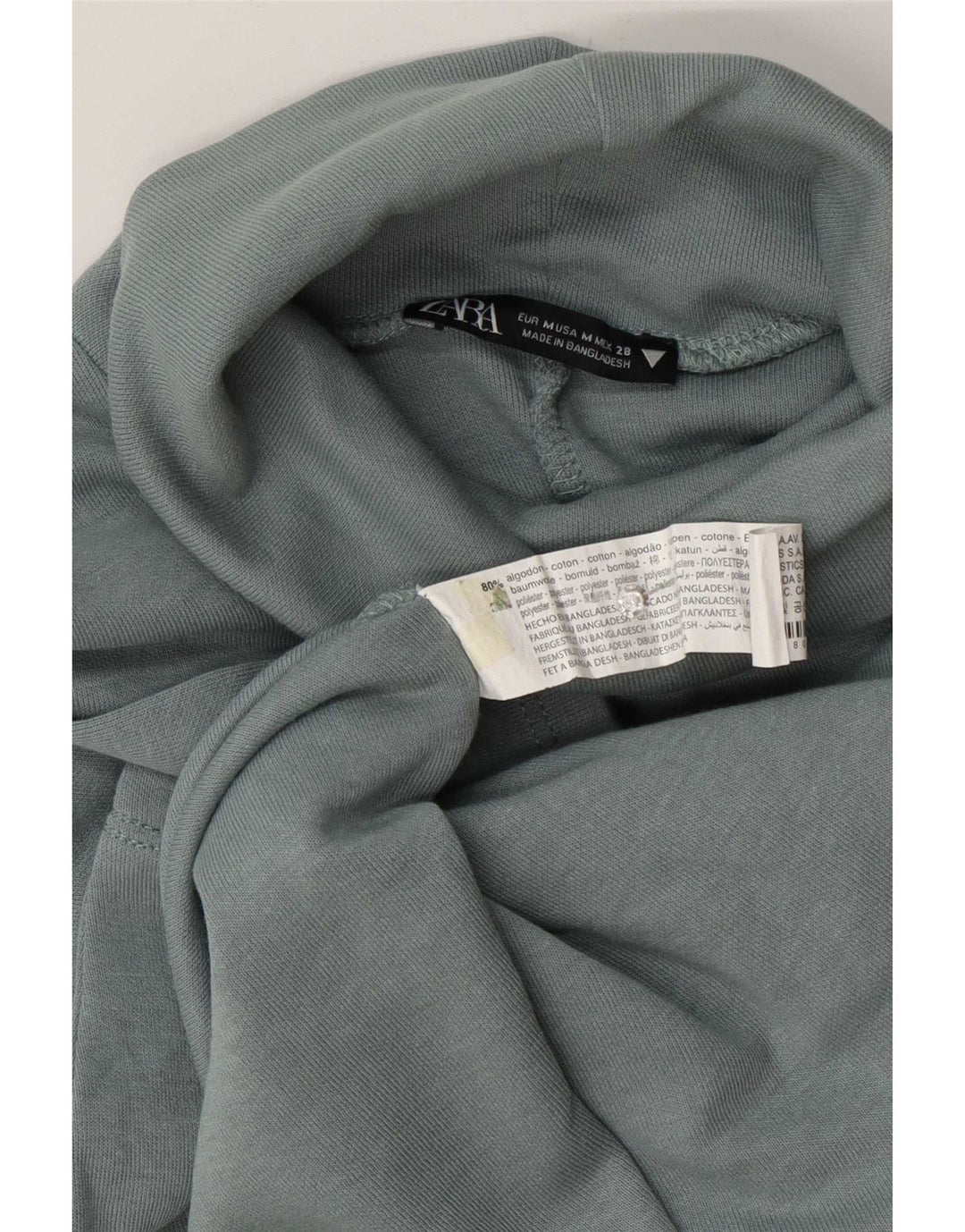 Zara Γυναικείο Φόρεμα 1/2 Sleeve Shift UK 14 Μεσαίο Μπλε Βαμβακερό