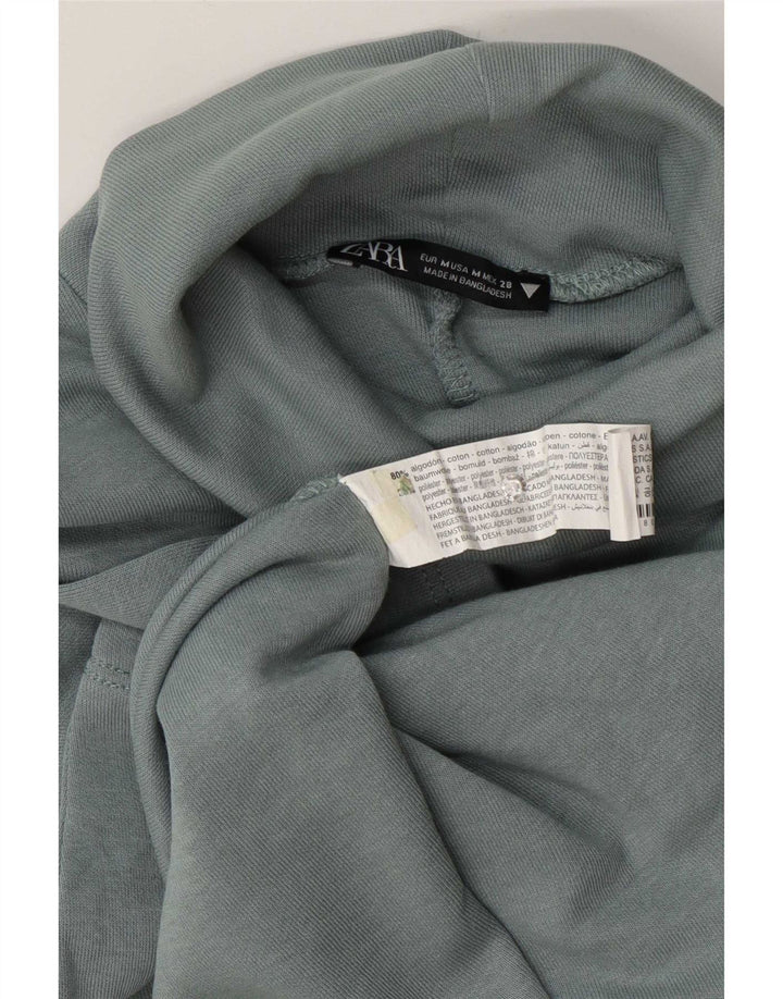 Zara Γυναικείο Φόρεμα 1/2 Sleeve Shift UK 14 Μεσαίο Μπλε Βαμβακερό