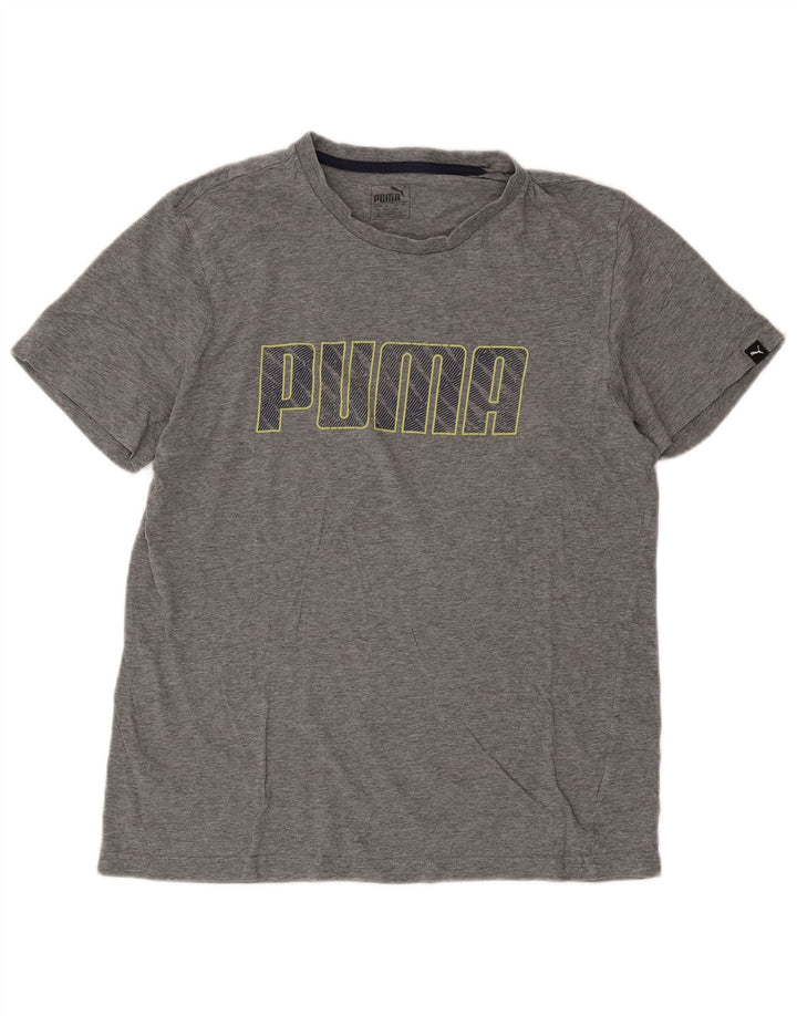 Ανδρικό γραφικό μπλουζάκι PUMA Top Large Grey