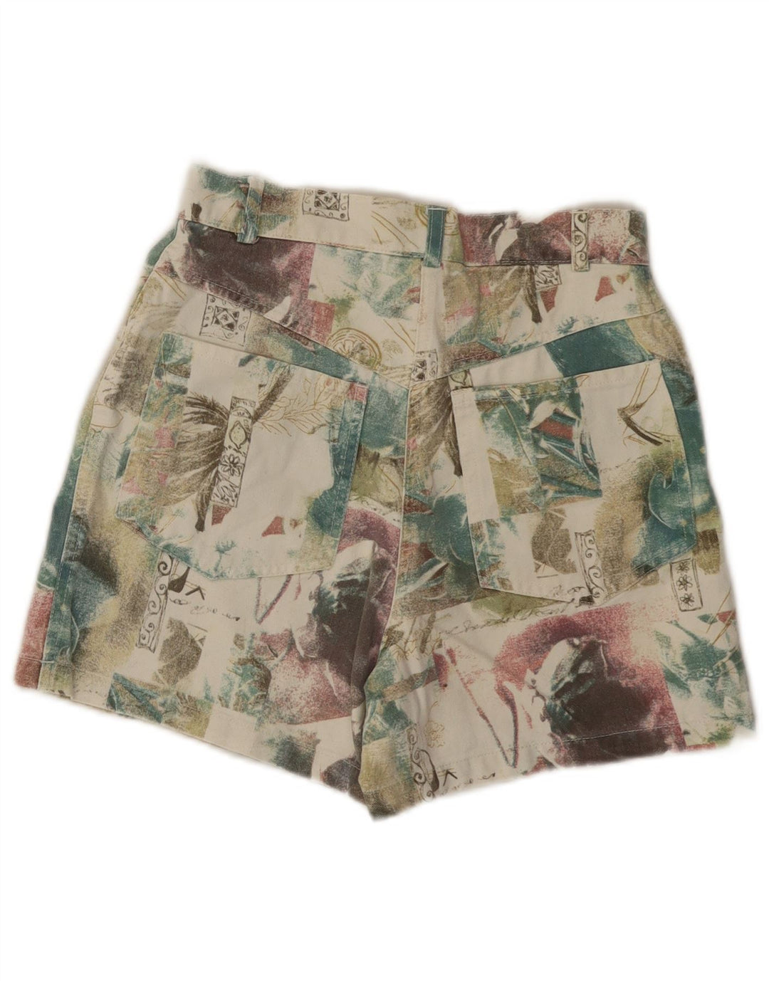 Vintage γυναικείο casual σορτς UK 12 Medium W26 Πολύχρωμο Floral