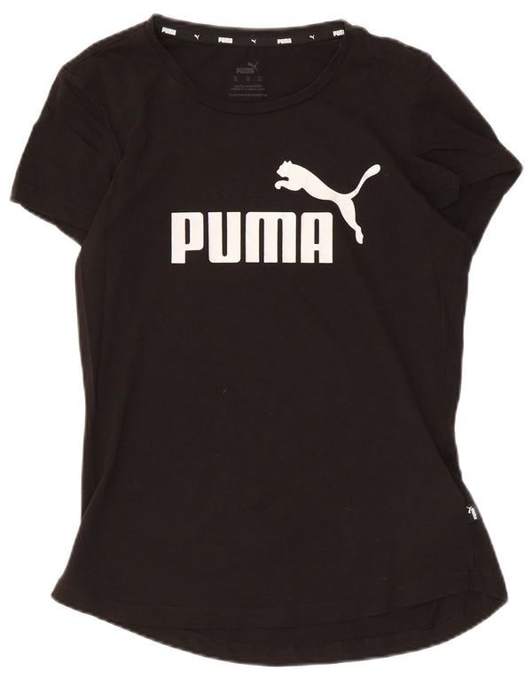 Puma Γυναικείο T-Shirt Top UK 6 XS Μαύρο βαμβακερό