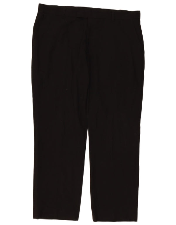 Ανδρικό παντελόνι με φόρμα Marks & Spencer W38 L29 Μαύρο πολυεστέρα