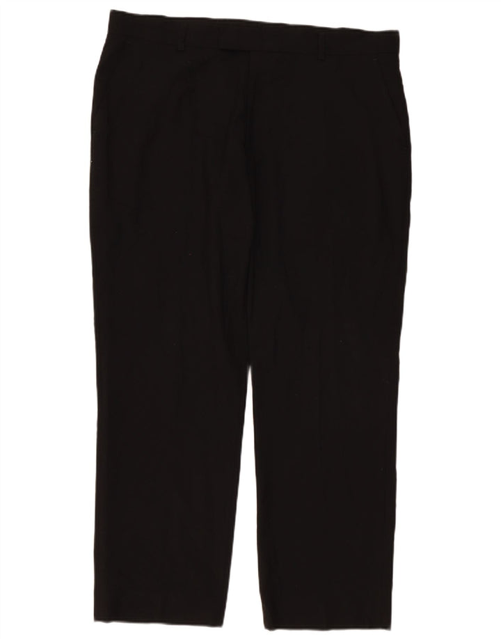 Ανδρικό παντελόνι με φόρμα Marks & Spencer W38 L29 Μαύρο πολυεστέρα