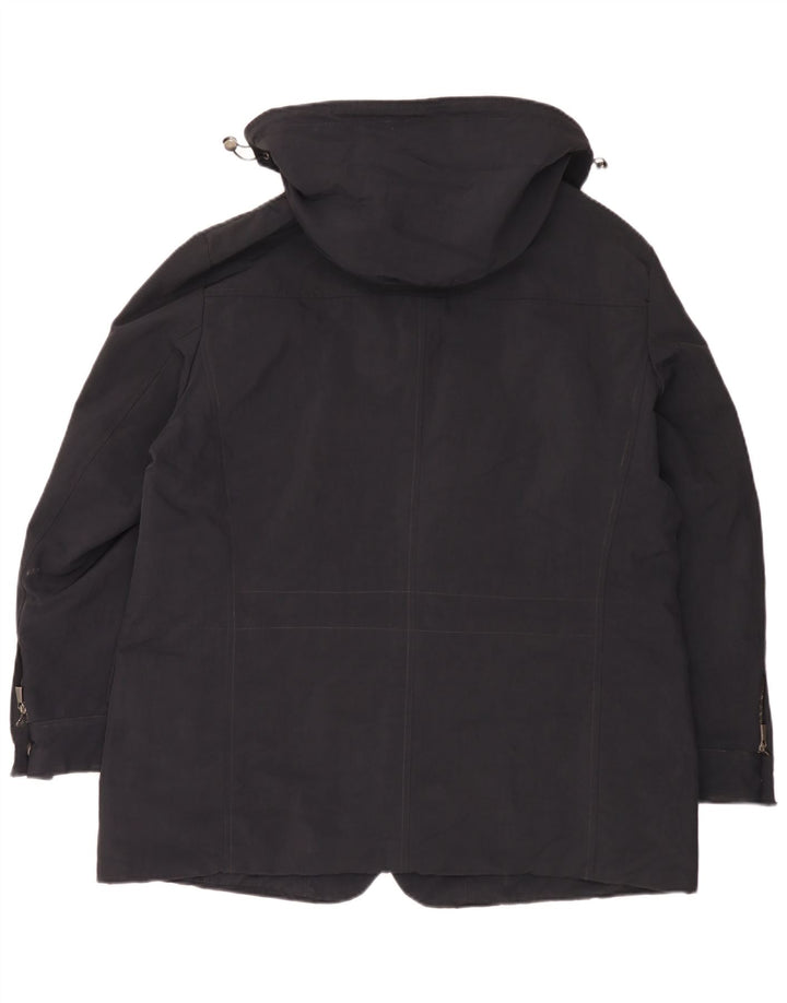 Ανδρικό μπουφάν Trussardi με κουκούλα IT 56 3XL Μαύρο Πολυαμίδιο