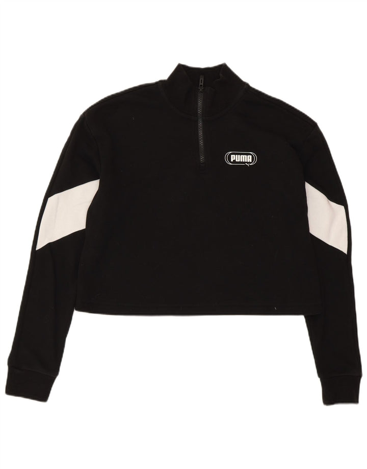 Γυναικεία φούτερ PUMA Oversized Crop Jumper UK 6 XS Black Colourblock