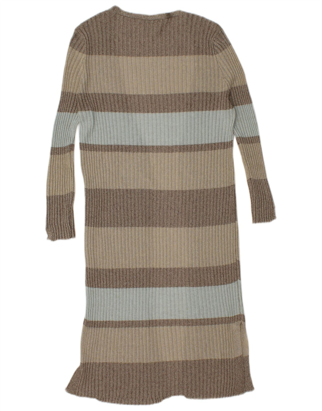 Zara Γυναικεία Ζακέτα Longline UK 12 μεσαία πολύχρωμα ριγέ