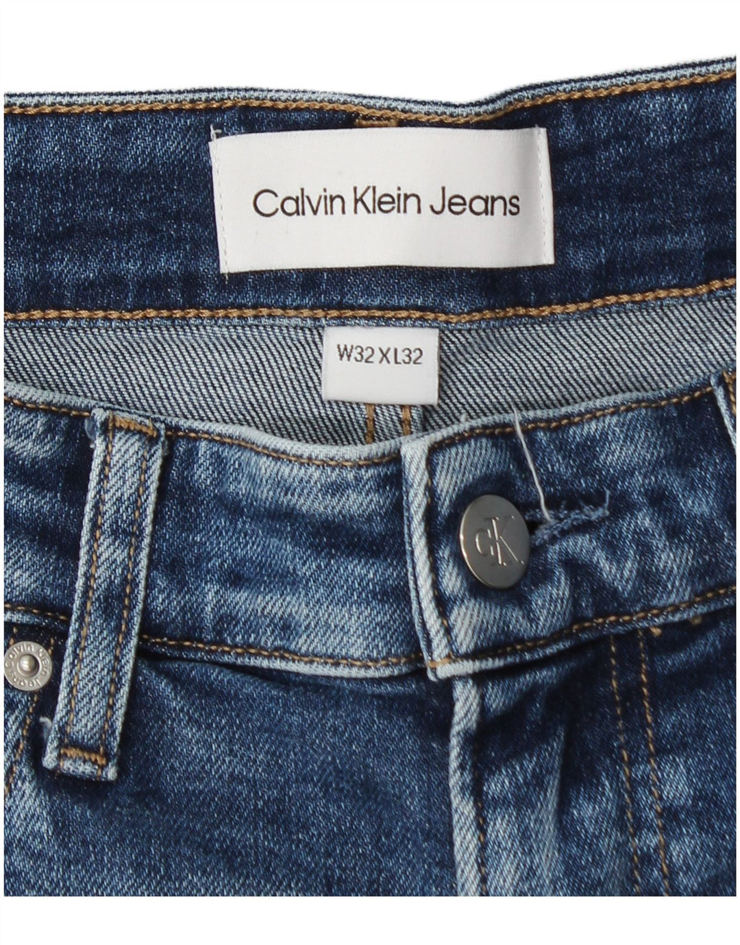 Ανδρικό τζιν ίσιο Calvin Klein W32 L27 Μπλε βαμβακερό