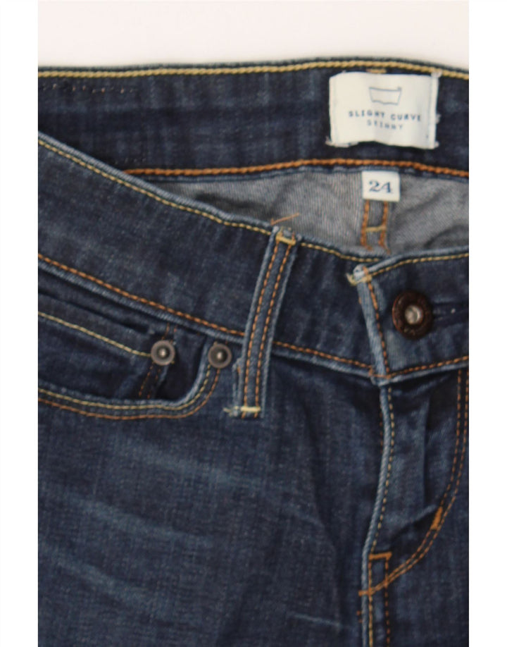 LEVI'S Womens Slightly Curvy Skinny Jeans W24 L28  Blue Vintage Levi's and Second-Hand Levi's from Messina Hembry 