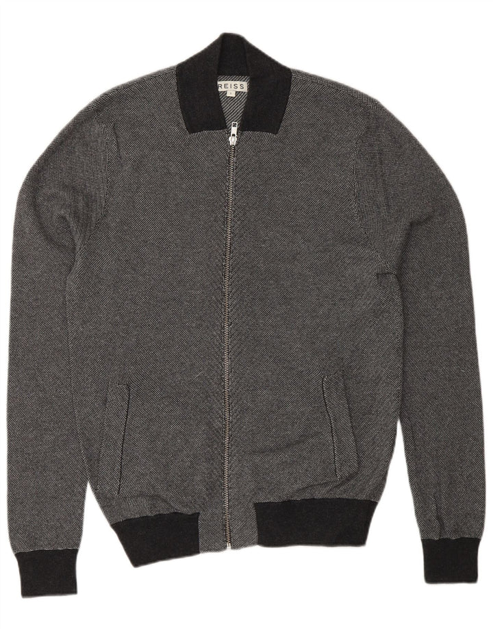 Ανδρική φόρμα Reiss Top Jacket Μικρό Γκρι Βαμβακερό χρώμα