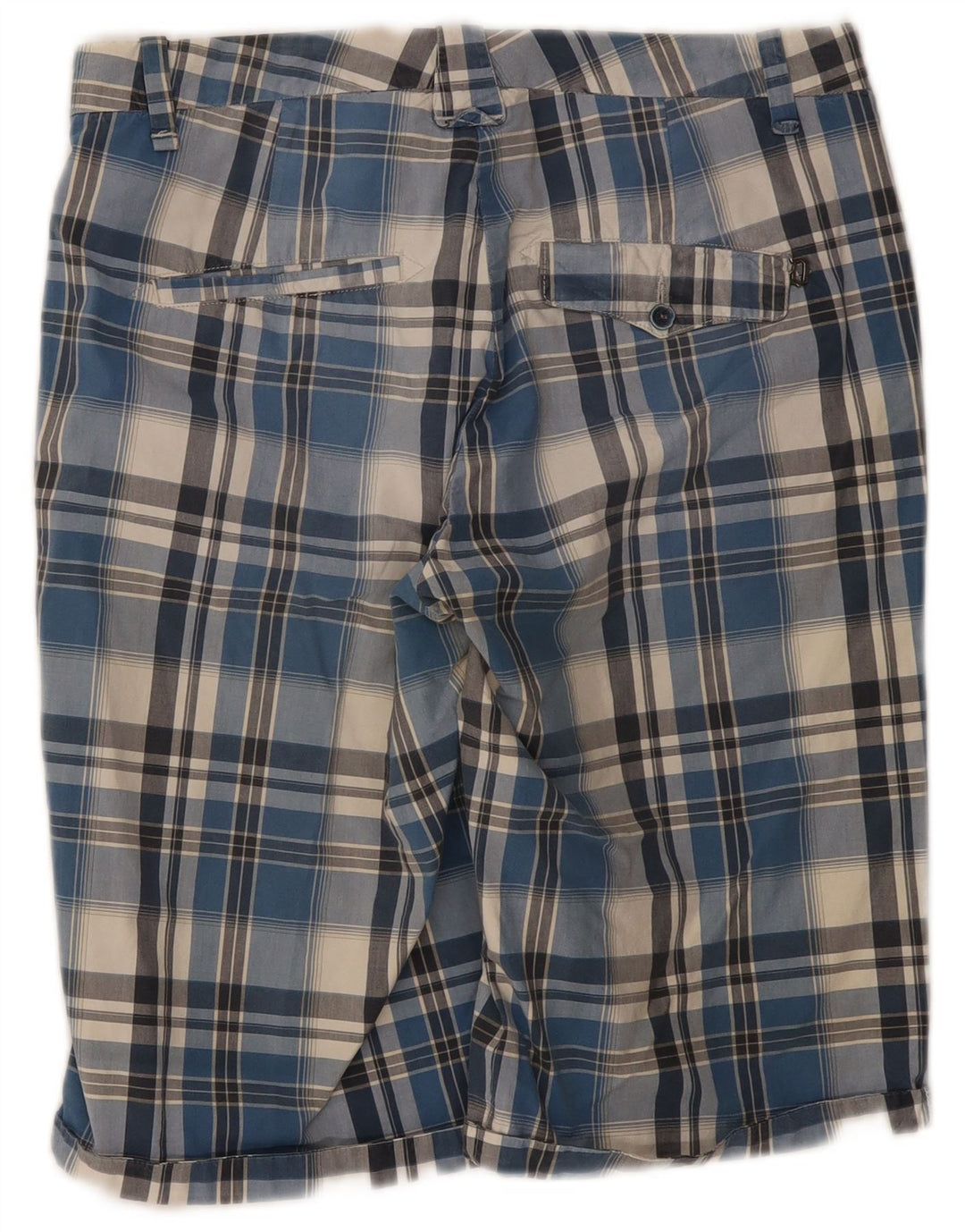 Ανδρικό σορτς chino Dondup W33 μεσαίου μπλε Check