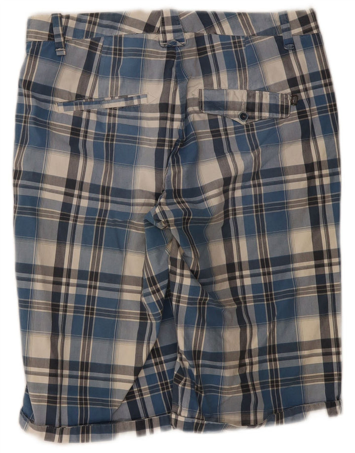 Ανδρικό σορτς chino Dondup W33 μεσαίου μπλε Check