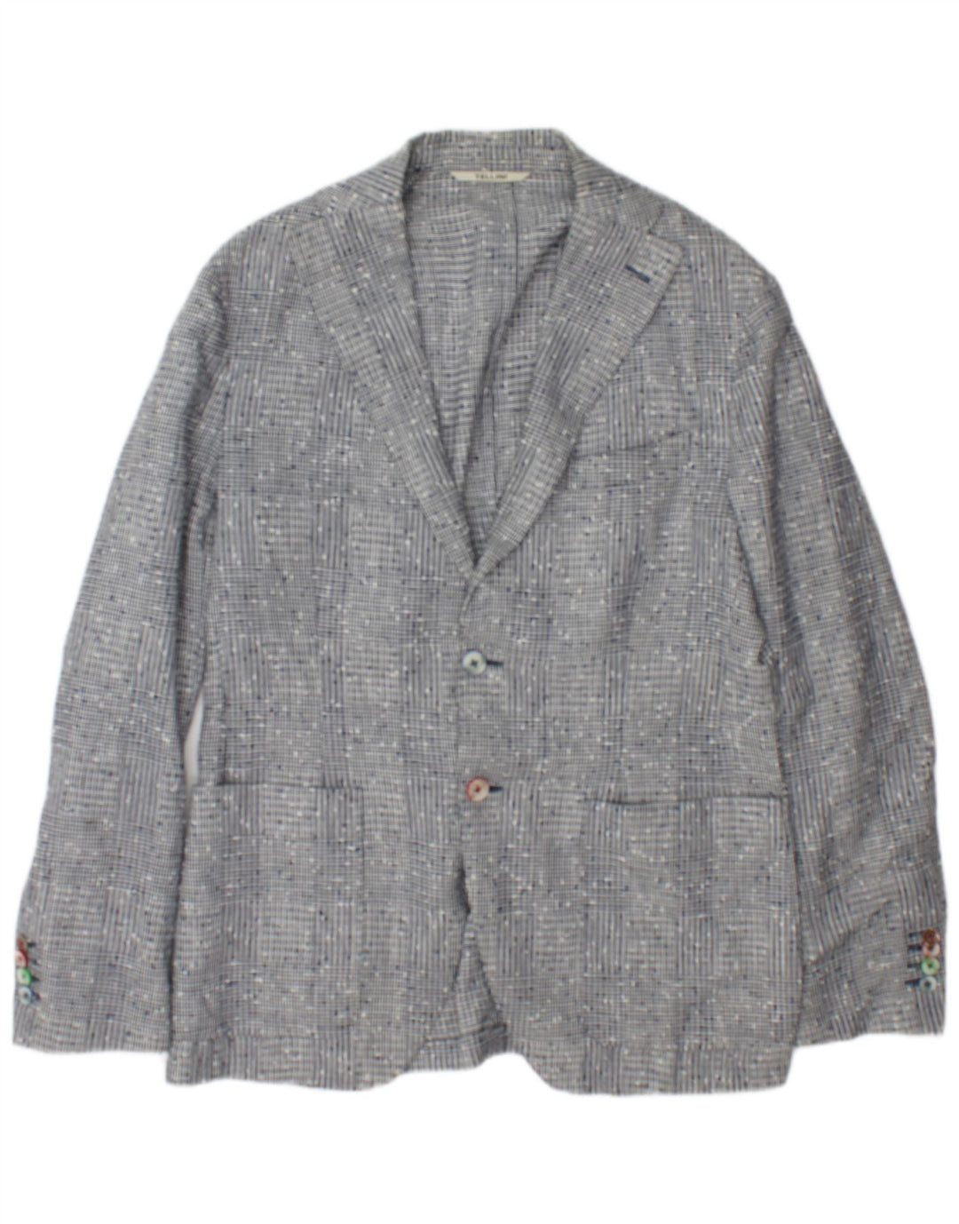 Ανδρικό τζάκετ Tellini με 2 κουμπιά σακάκι IT 50 Large Grey Check Λευκό