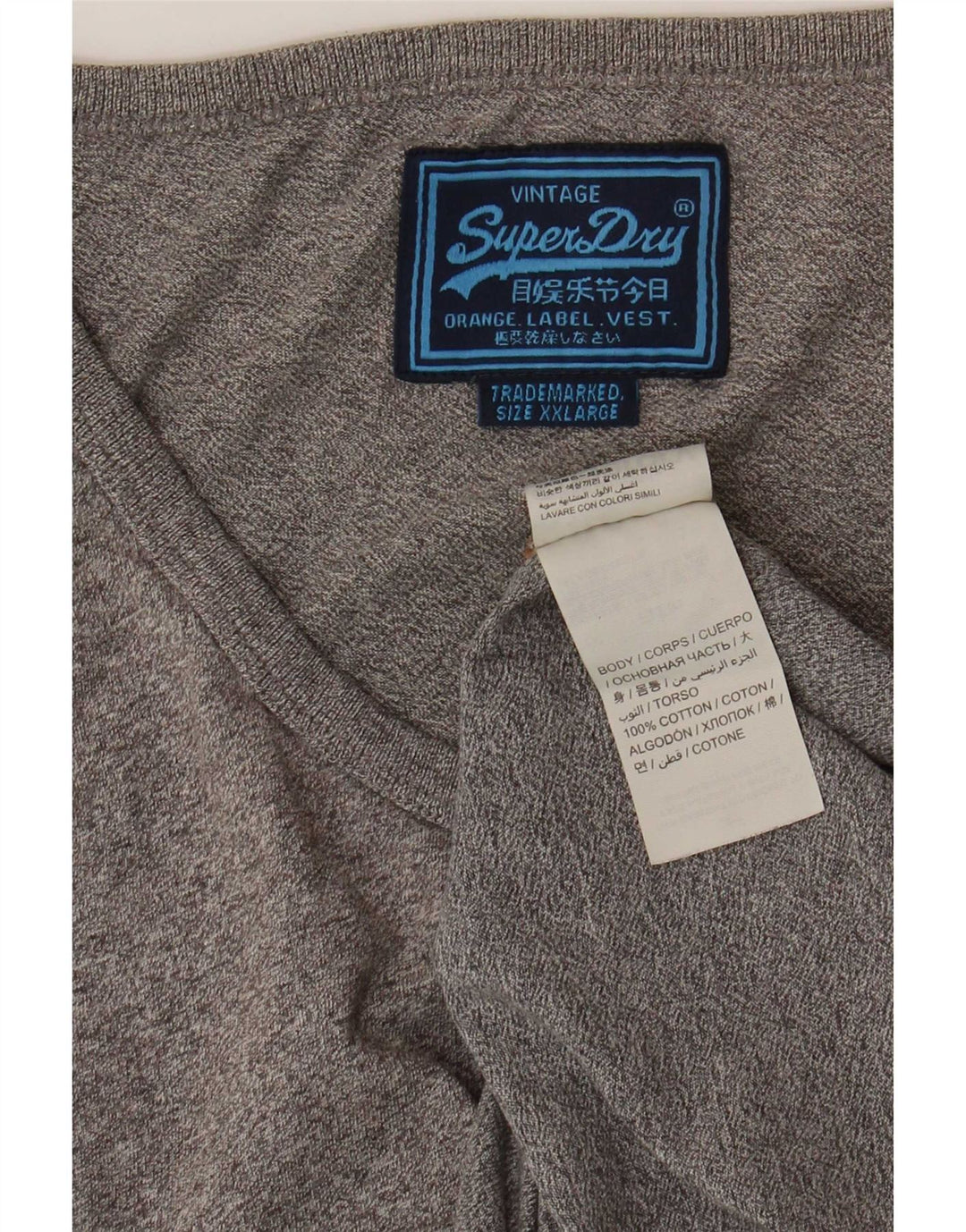 Ανδρικό γιλέκο Superdry 2XL, βαμβακερό μπλε φλύκταινα
