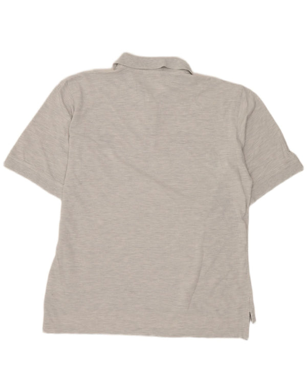 Ανδρικό μπλουζάκι πόλο ADIDAS UK 42/44 Μεγάλο βαμβακερό γκρι φλιτζάνι