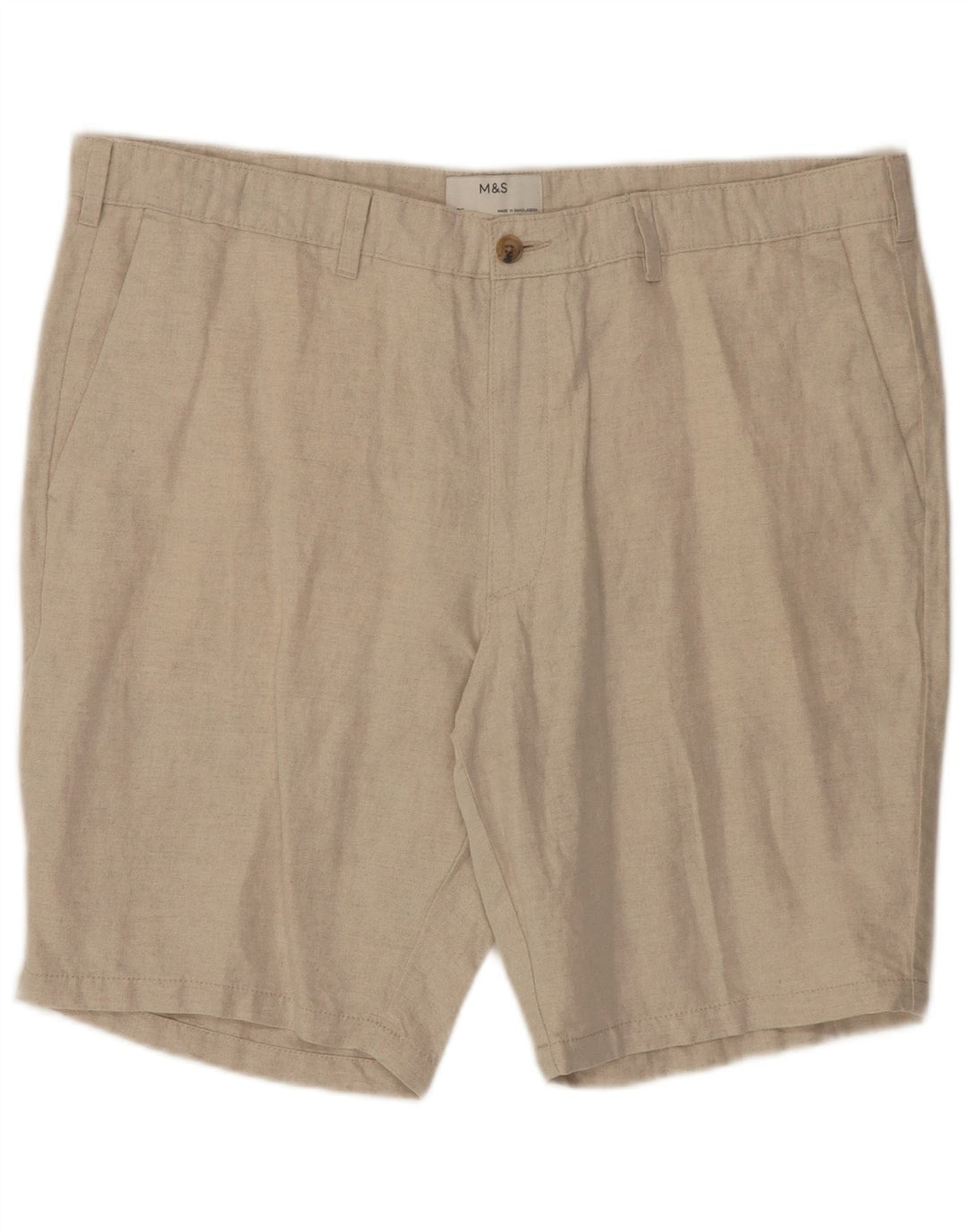Ανδρικό σορτς Chino Marks & Spencer W40 XL Μπεζ λινό