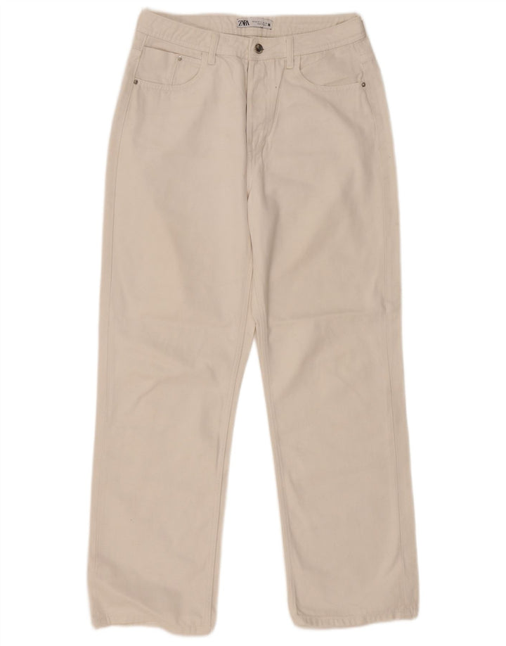 Zara Γυναικείο ίσιο τζιν EU 38 Small W28 L29 Λευκό