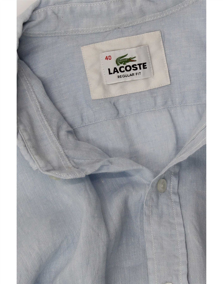 Ανδρικό πουκάμισο Lacoste Regular Fit Size 40 Medium Blue Len