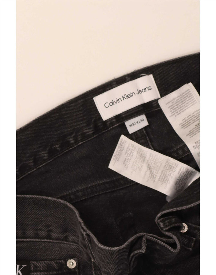 Ανδρικό τζιν ίσιο Calvin Klein W32 L30 μαύρο βαμβακερό