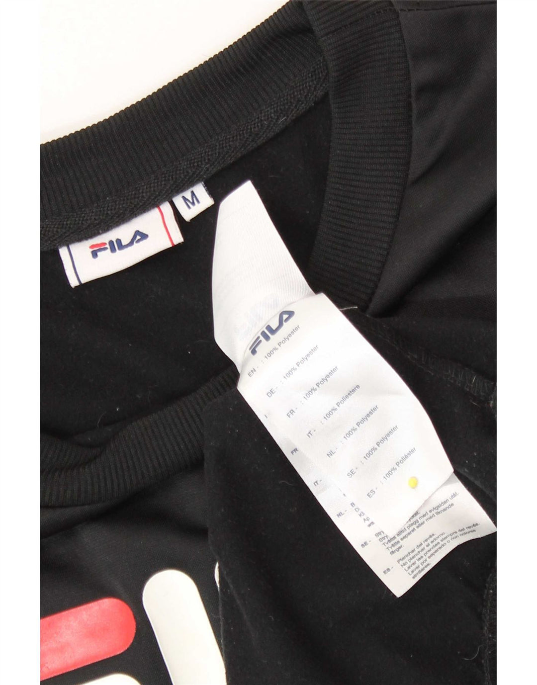 Γυναικεία γραφική φούτερ Fila Jumper UK 14 Medium Black Polyester