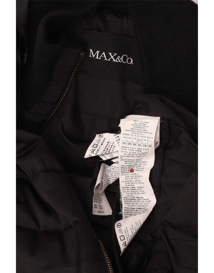 Max & Co. Γυναικείο παλτό με επένδυση UK 8 Small Black Polyester