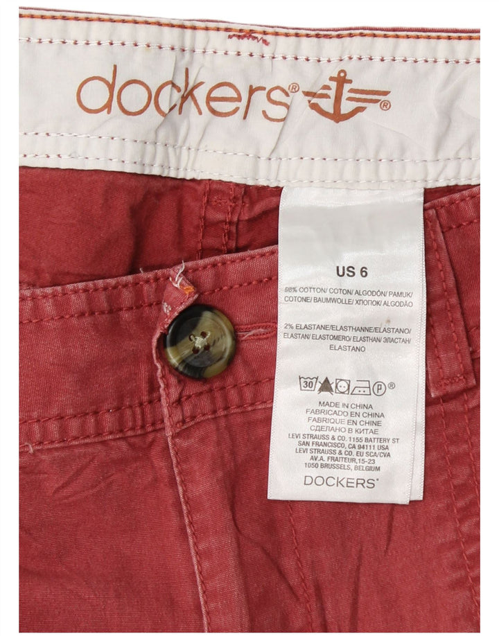 DOCKERS Γυναικείο Slim παντελόνι Chino US 6 Medium W30 L30 Ροζ βαμβακερό
