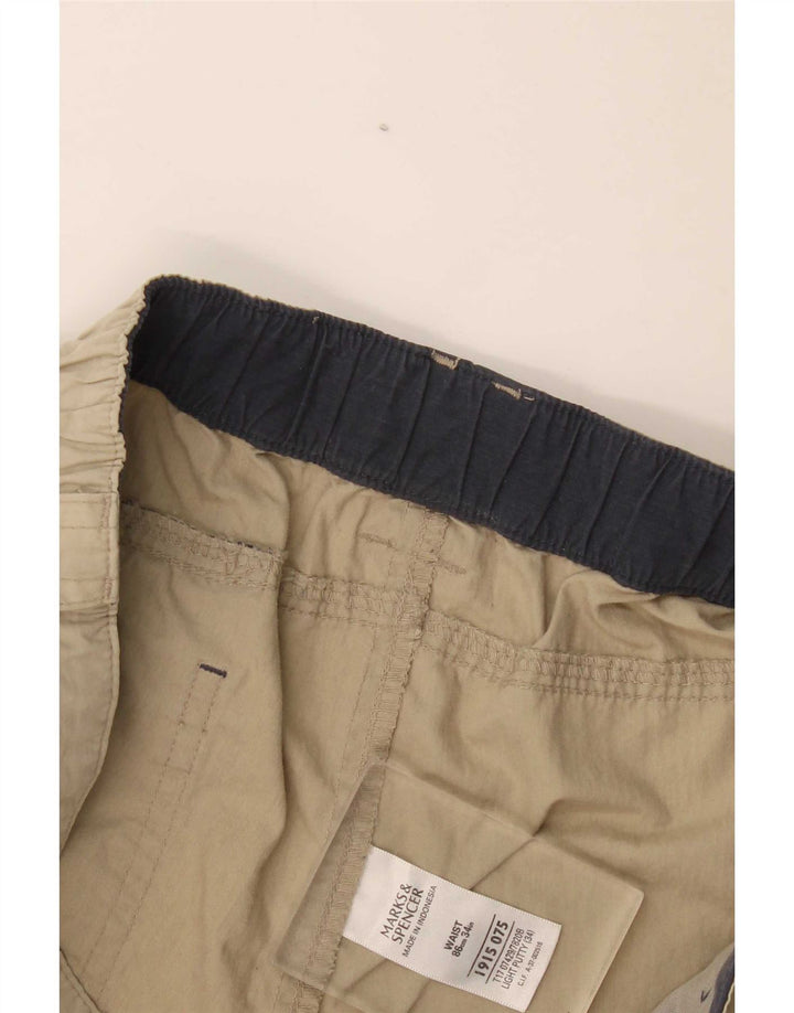 Ανδρικό σορτς Cargo Marks & Spencer W34 Μεγάλο μπεζ βαμβακερό