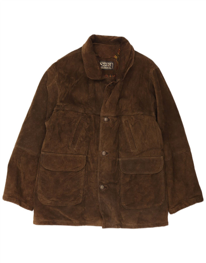 Vintage Ανδρικό Σουέντ Μπουφάν UK 42 XL Καφέ Δερμάτινο