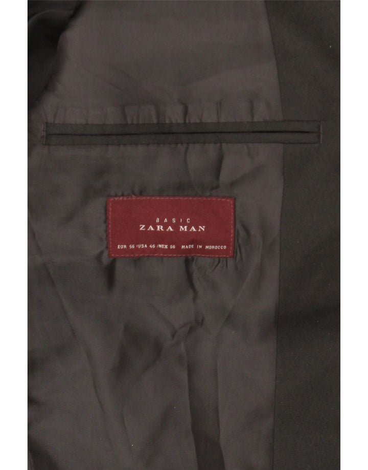 Zara Ανδρικό σακάκι σακάκι με 1 κουμπί EU 56 XL Μαύρο