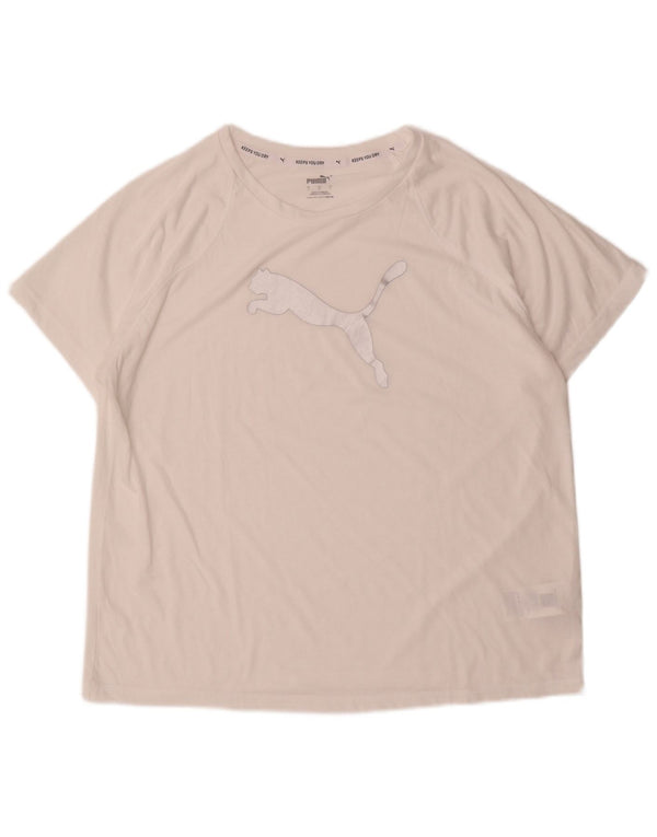 Ανδρικό γραφικό μπλουζάκι Puma Top Large White Polyester