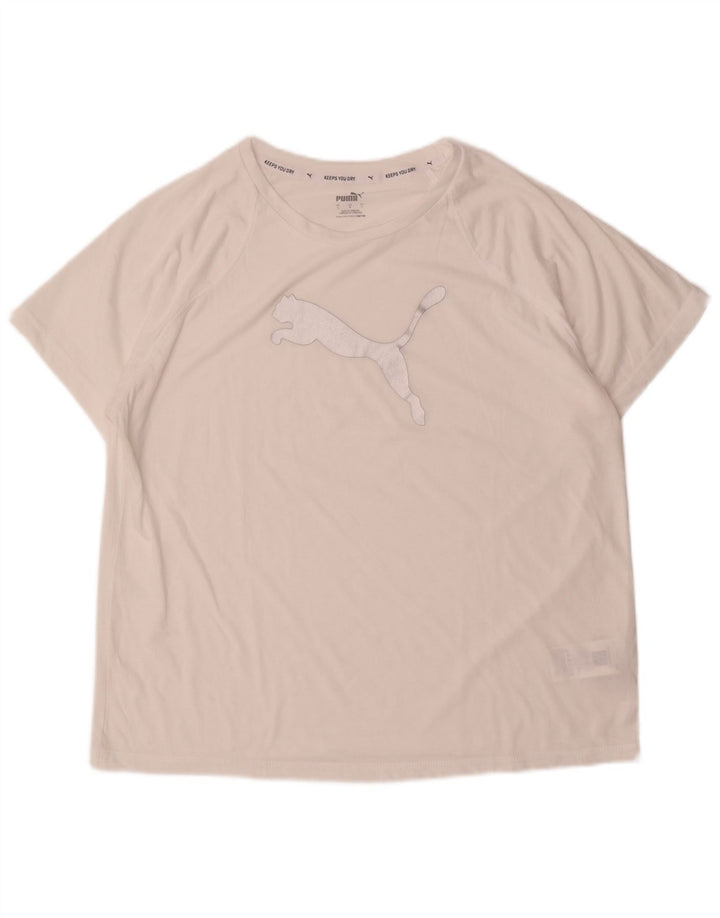 Ανδρικό γραφικό μπλουζάκι Puma Top Large White Polyester