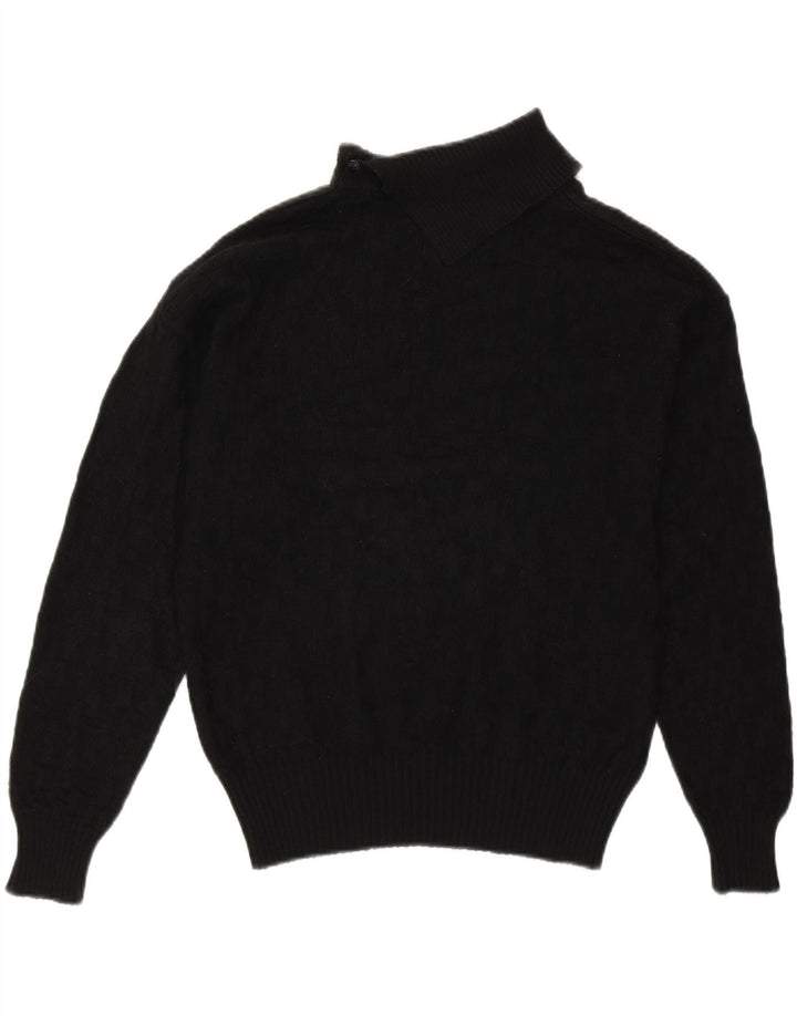 RASICA Womens Roll Neck Jumper Sweater UK 14 Medium Black