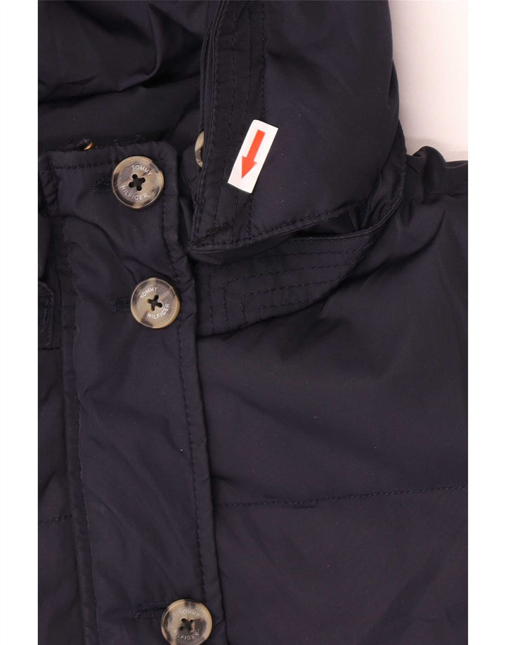 Tommy Hilfiger γυναικείο μπουφάν με κουκούλα UK 12 Medium Navy Blue Polyester